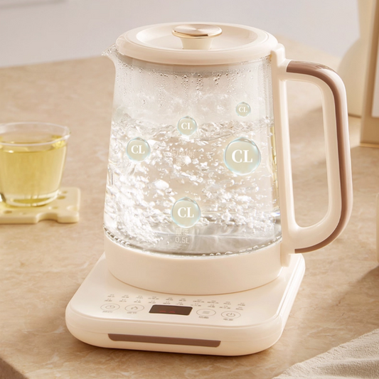 2.2L Multi-Functional Electric Borosilicate Glass Kettle Cordless Design 360 Rotational Base Boil-Dry Protection for Household