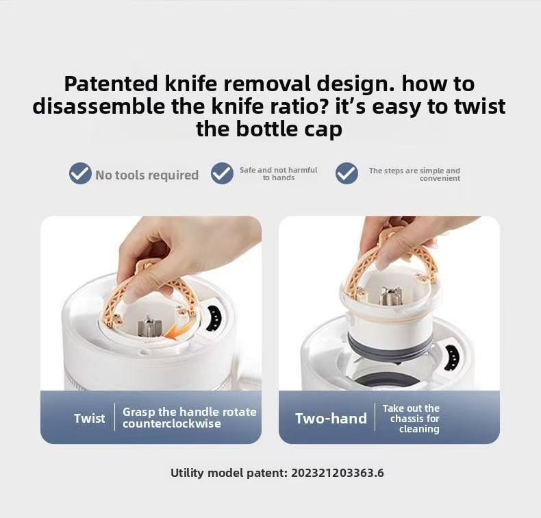 2025 New Low-Noise Multifunctional Blender with Double-Layer Cup, Auto Self-Cleaning & Filter-Free Soymilk Maker