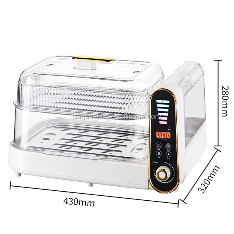 36L Large Capacity Timing Steam Cooker 2 Layer Home Vegetable Meat Sea Food Electric Steamer