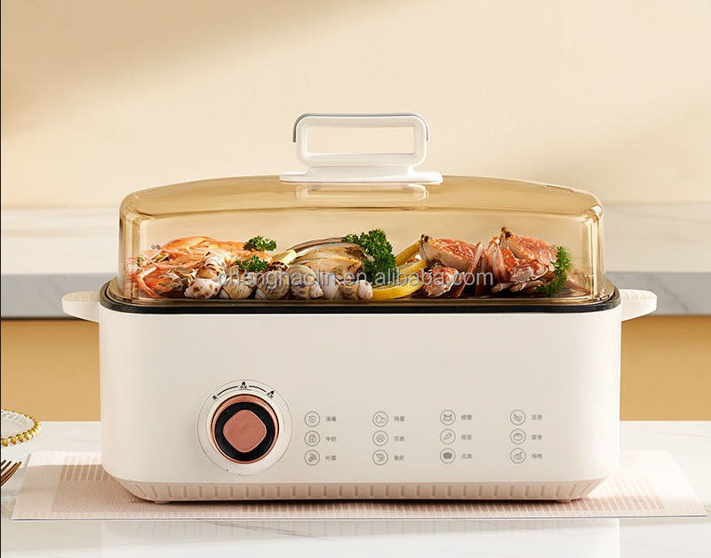 3-Layer Digital Control Plastic Household Electric Steam Cooker Multi-Purpose Food Steamer Foldable Electric Steamer