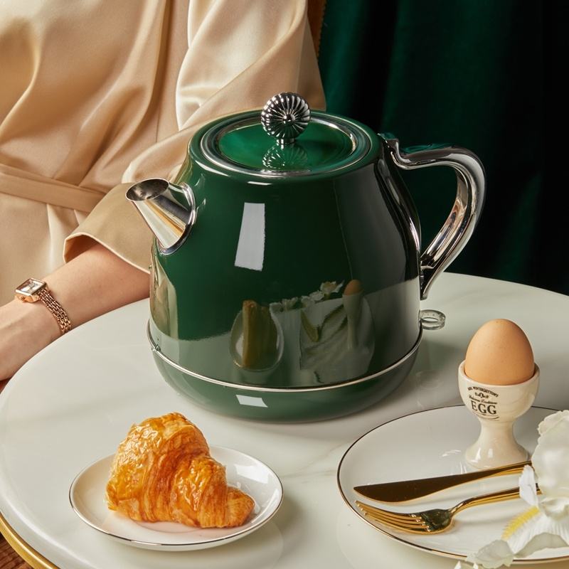 Lianjiang 304 Stainless Steel Electric Kettle 1500W 1.5L Capacity Automatic Shut-Off for Home & Car Use