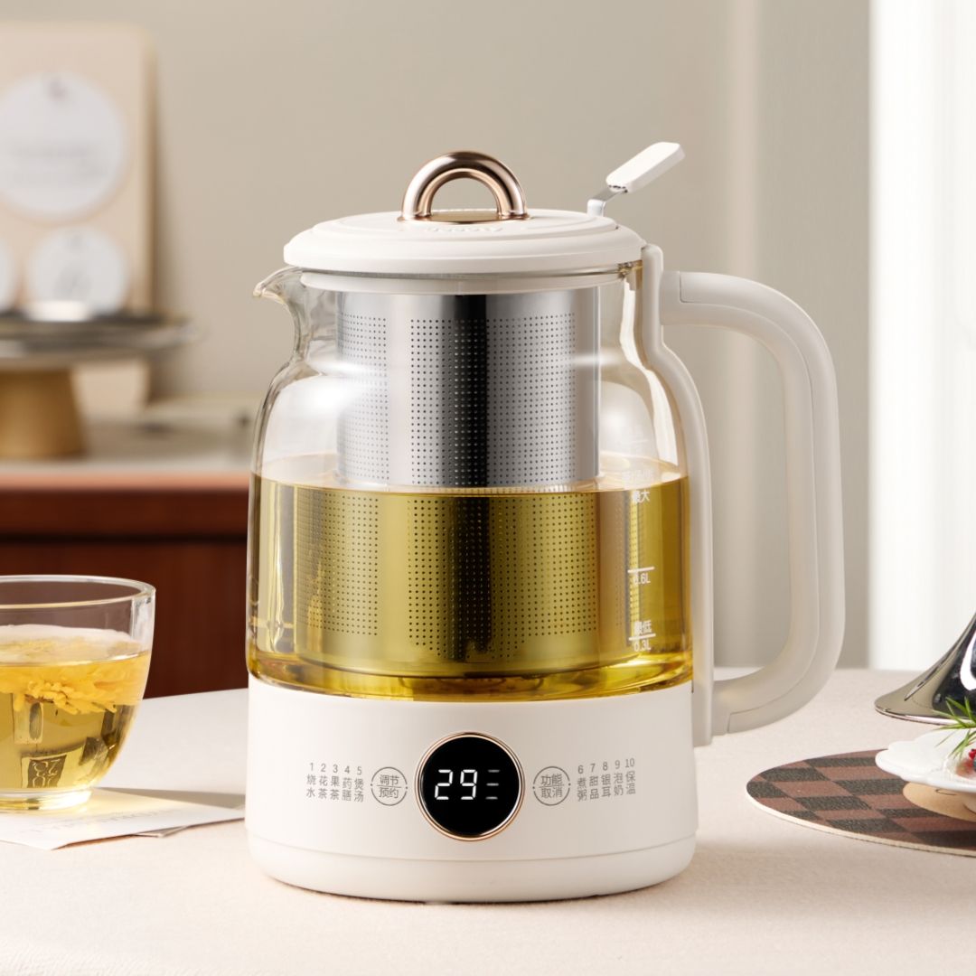 Multi-function Stainless Steel 304 Cordless Electric Kettle Mechanical Control Automatic Shut-off Temperature Settings Household