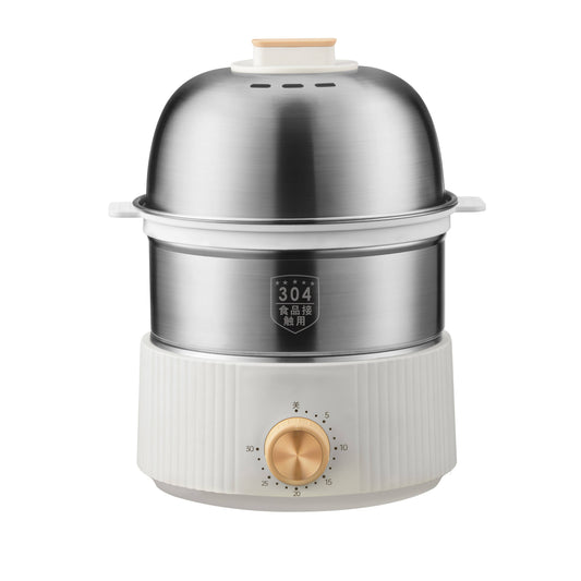 New Design Electric Egg Boiler Household Automatic Stainless Steel Egg Cooker for 6 Eggs Easy Operation