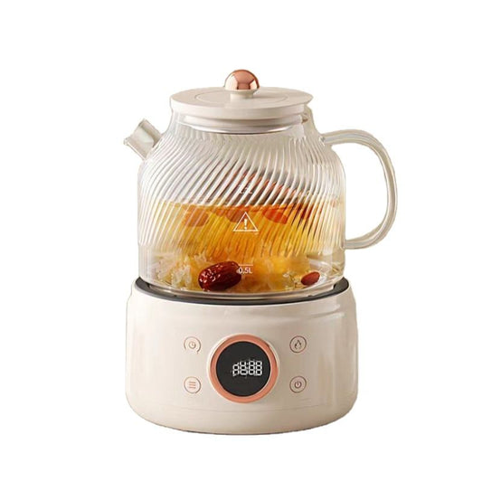 Transparent Glass Electric Kettle Temperature Controller Customizable Color Logo Household Use 1.1-1.5L Capacity 1500W Power