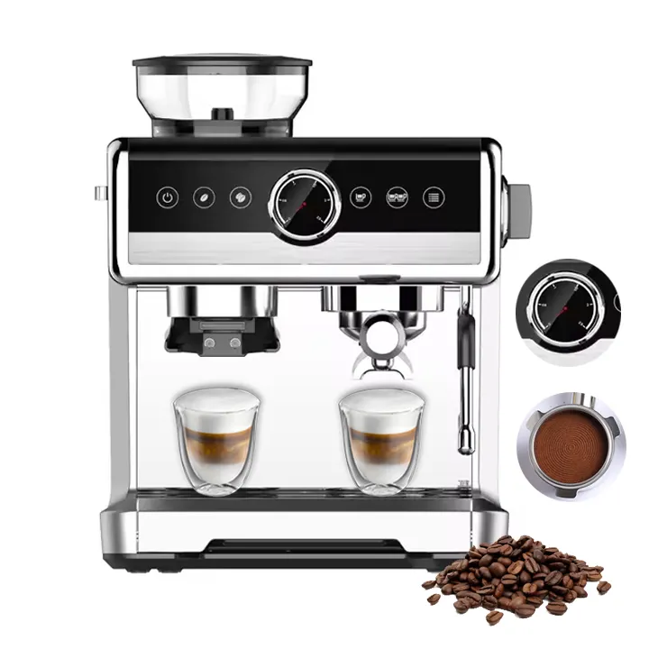 Commercial Intelligent Temperature Control Stainless Steel Bean to Cup One Touch Espresso Coffee Maker