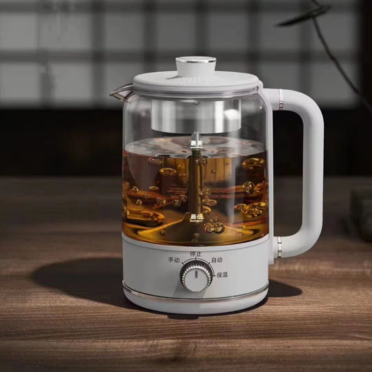 1.0 L Glass Colorful Small Electrical Tea Filter Kettle Maker Water Boiler Kitchen Appliances Set