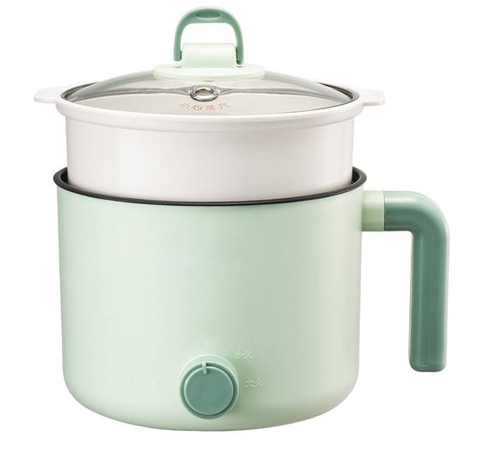 Hot Pot Electric with Steamer Upgraded, Non-Stick Sauté Pan, Rapid Noodles Electric Pot, Portable Multi-Function Travel Cooker