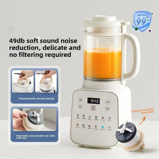 2025 New Low-Noise Multifunctional Blender with Double-Layer Cup, Auto Self-Cleaning & Filter-Free Soymilk Maker