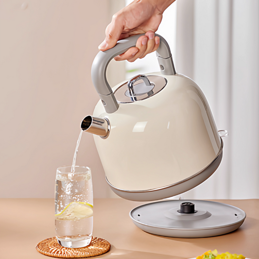 Portable 304 Stainless Steel Electric Kettle 1.8L Automatic Shut-off 360 Rotational Base for Home Hotel & Kitchen Use