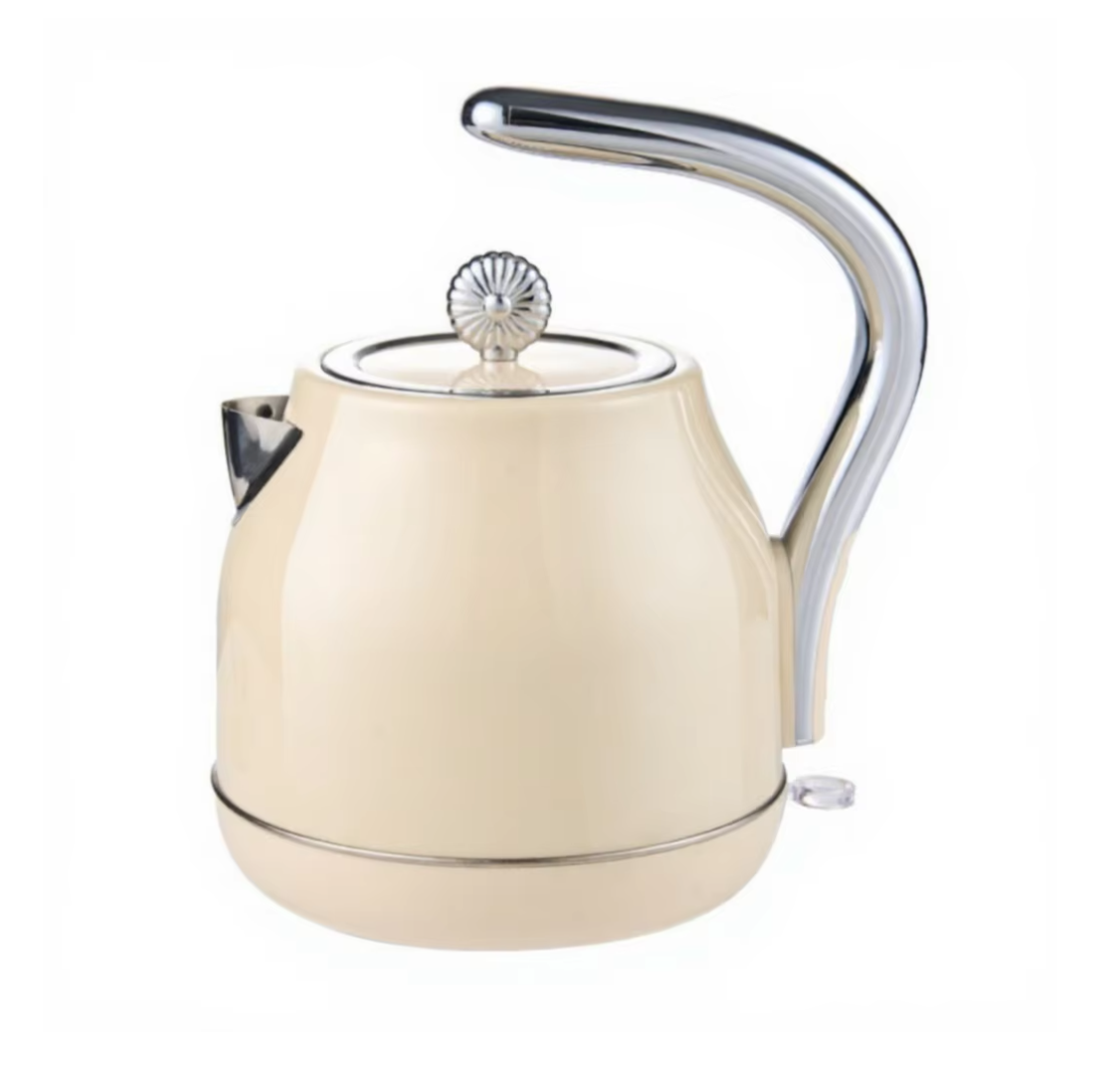 Electric Kettle Retro European Light Luxury Style Stainless Steel Cordless 12-Month Warranty Household Fully Automatic Shut-off