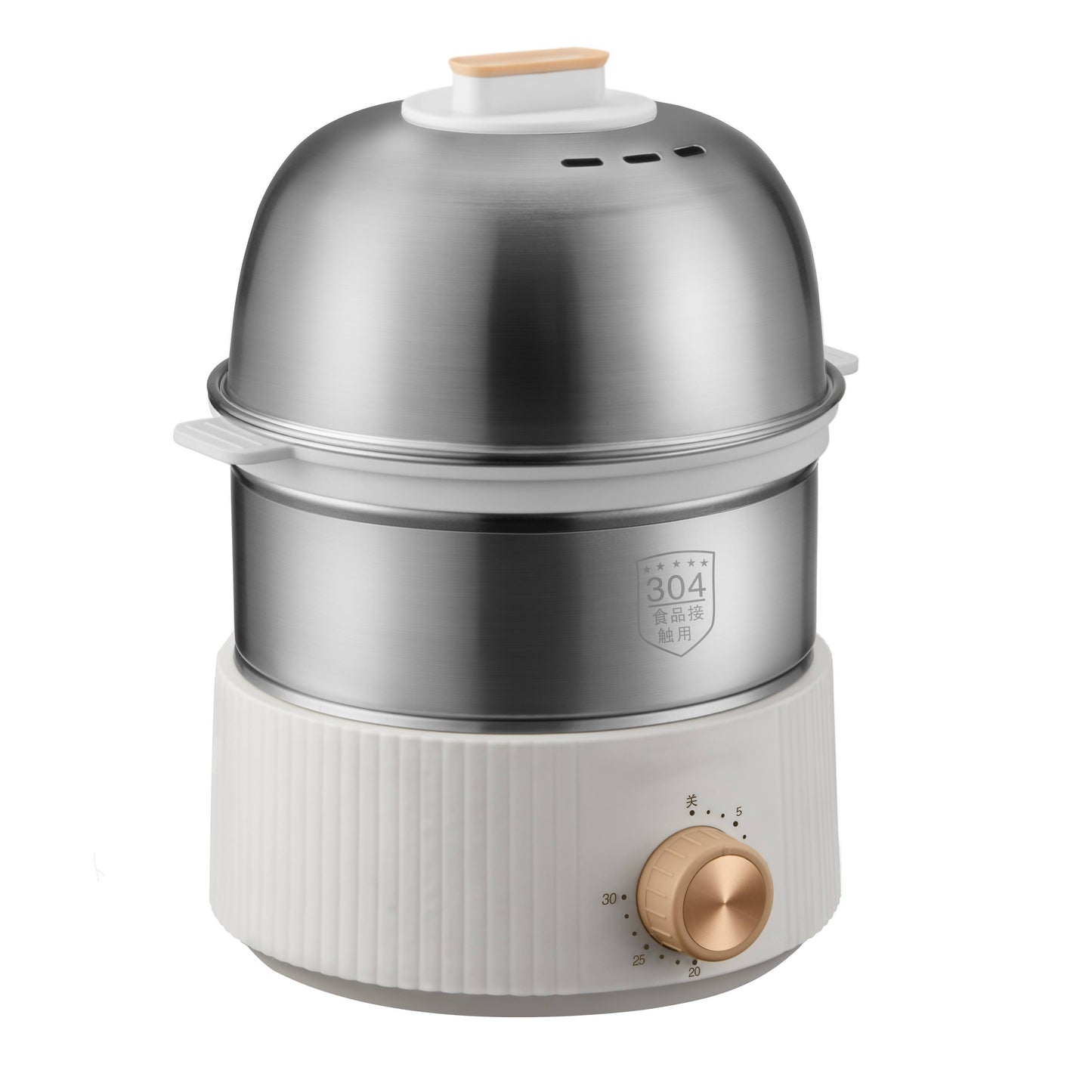 New Design Electric Egg Boiler Household Automatic Stainless Steel Egg Cooker for 6 Eggs Easy Operation