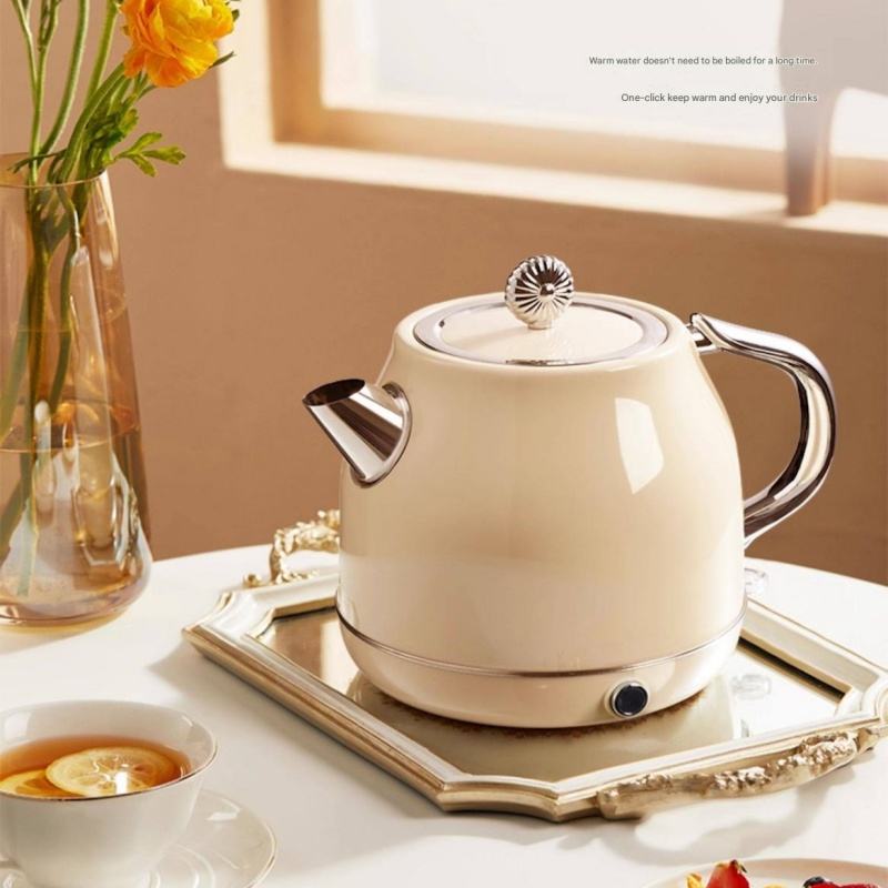 Lianjiang 304 Stainless Steel Electric Kettle 1500W 1.5L Capacity Automatic Shut-Off for Home & Car Use