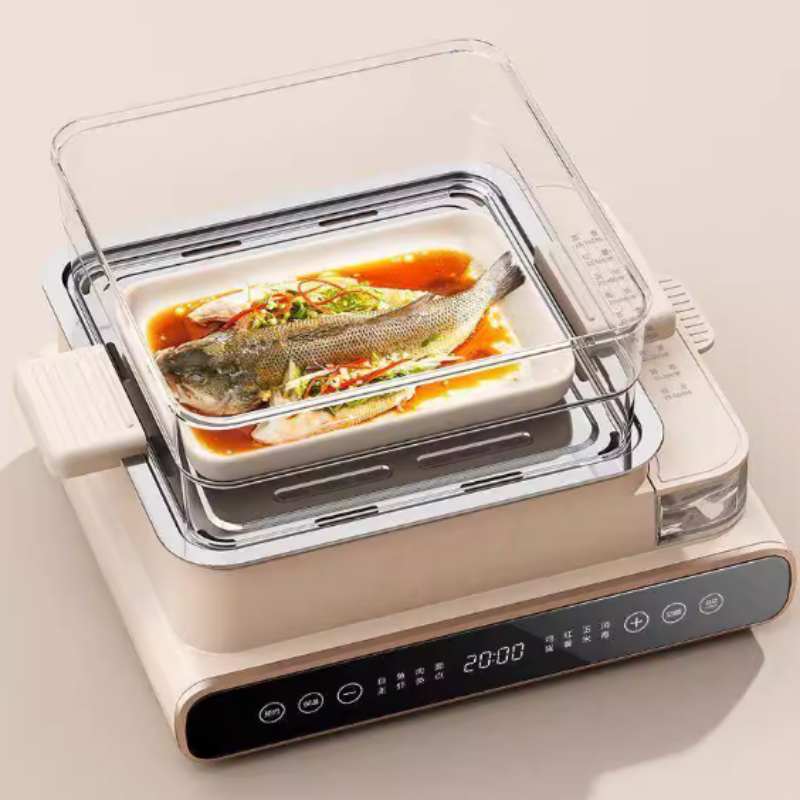 Multi-functional Electric Steamer Fast Steam Surrounding Heating Timer Large Capacity Household Use 3-Layer Stainless Stee