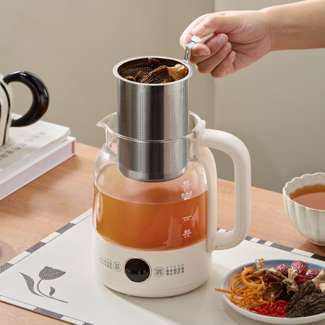 Multi-function Stainless Steel 304 Cordless Electric Kettle Mechanical Control Automatic Shut-off Temperature Settings Household