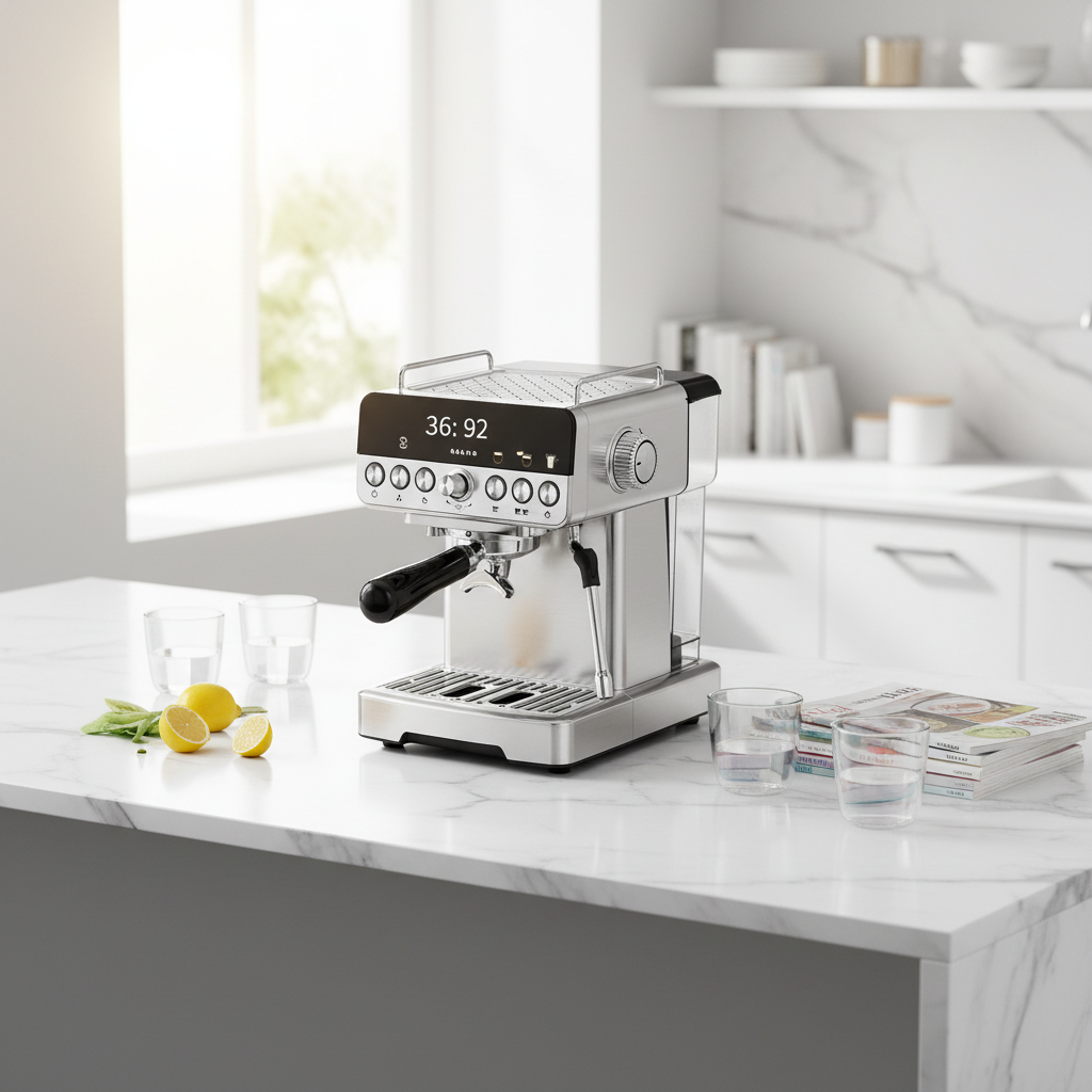Professional 58mm Portafilter Electric Smart Coffee Maker 20 Bar LED Display Stainless Steel Espresso Machine Hotel Spanish