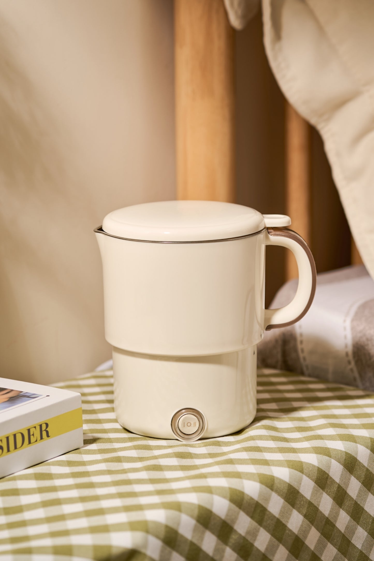 0.8L 600W 304 Stainless Steel Cordless Foldable Electric Kettle with Automatic Shut-off Portable Household Travel Kettle