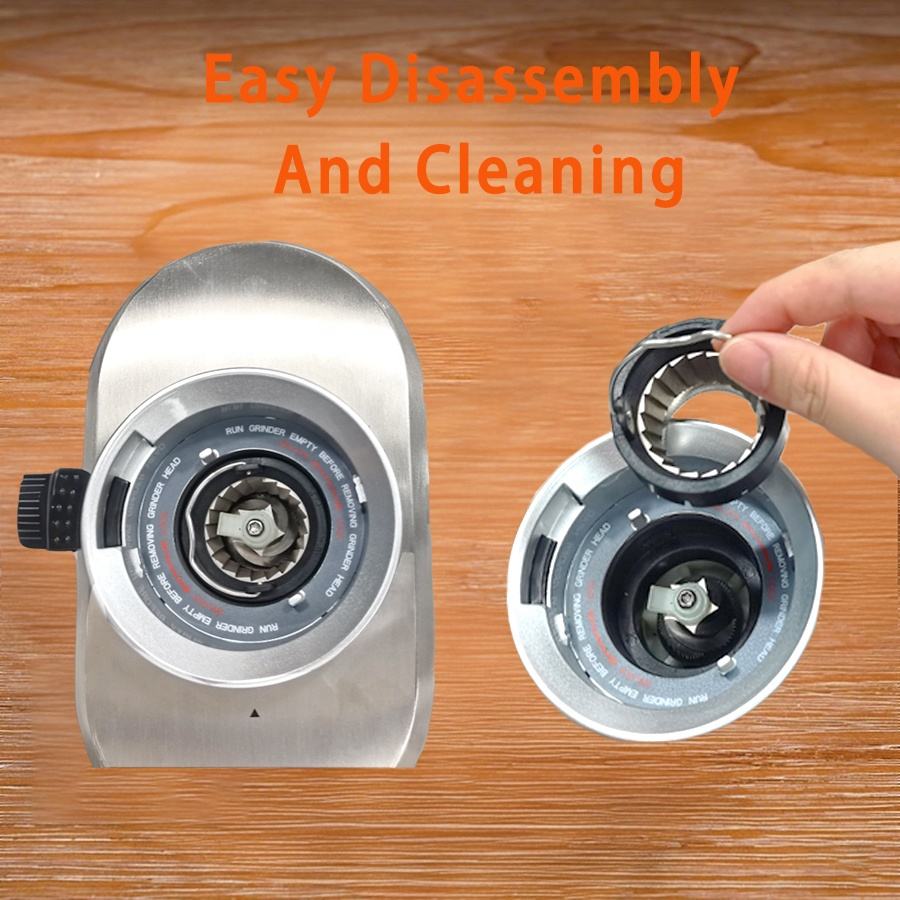 Wholesale Automatic Stainless Steel Conical Burr Coffee Bean Mill Electric Grinder 52 Grind Settings LED Display for Household