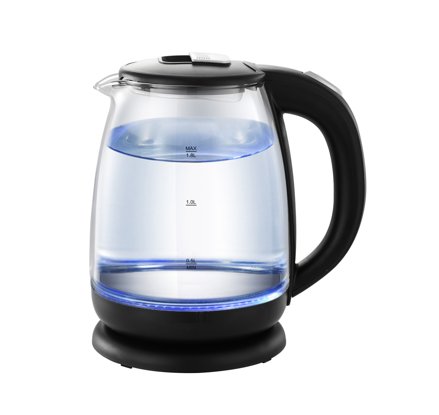 1.8L Cordless High Borosilicate Glass Electric Kettle with Keep Warm 360 Rotational Base Boil-Dry Protection for Home Kitchen