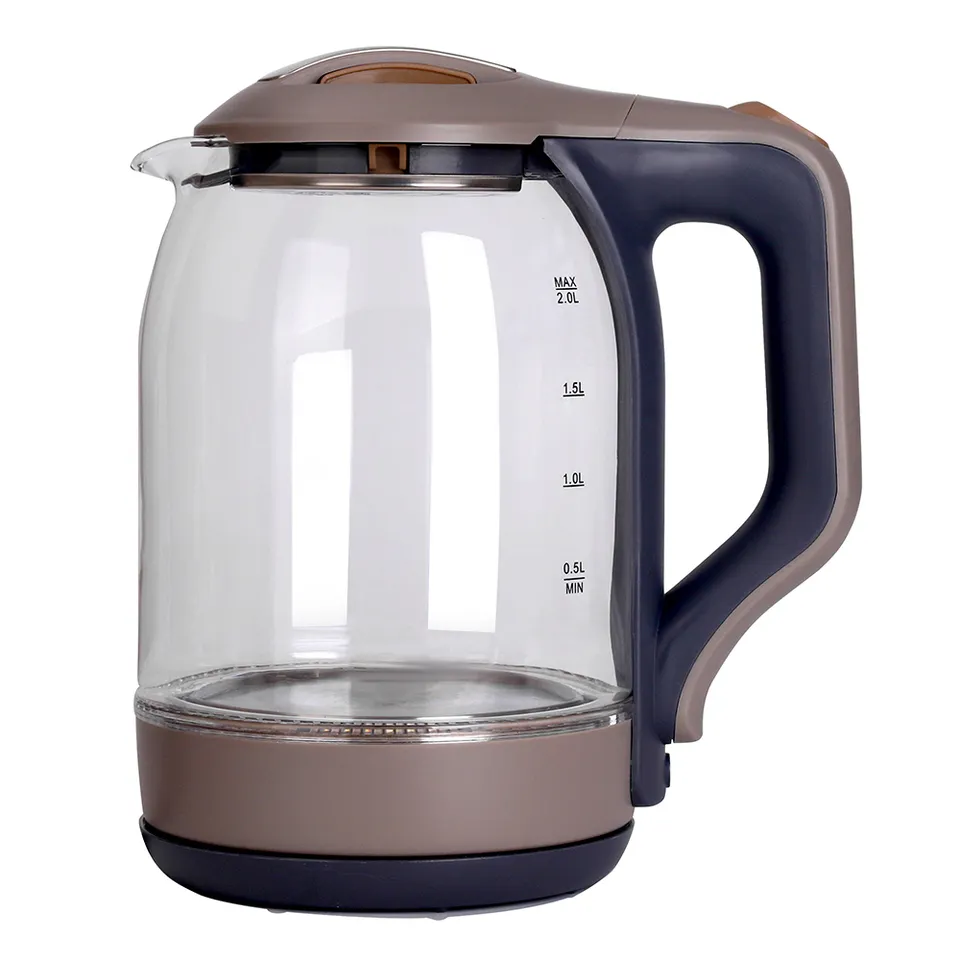Wholesale Lower Price Borosilicate Glass 1.8L Electric Kettle 1500W Beautiful Blue Indicator Faster Boiling