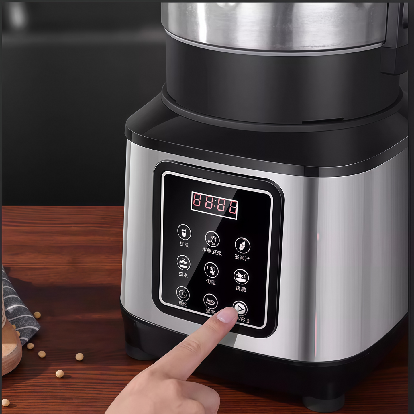 6L Commercial Stainless Steel Soybean Milk Maker Household Breakfast Shop Fully Automatic Grinding Cooking All-in-one No-boil