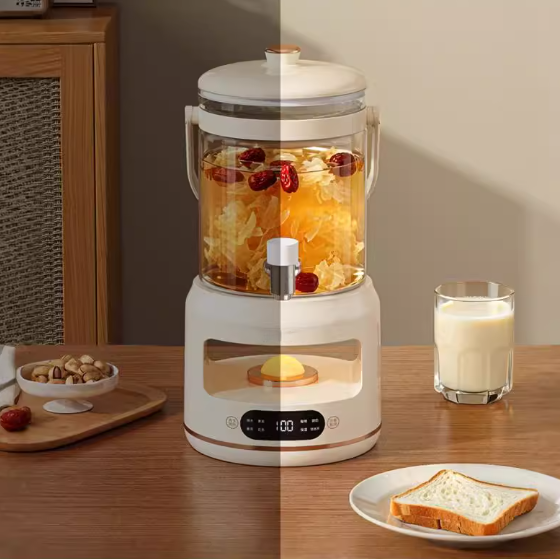 Electric Kettle Glass Teapot Health Preserving Pot Multicooker Removable Glass Big Water Tank Removable Filter