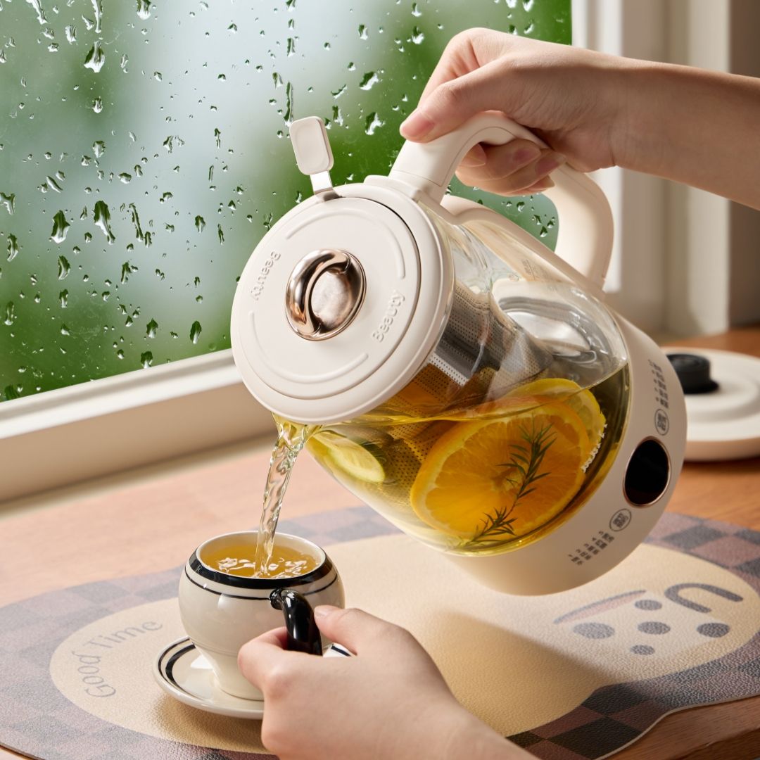 Multi-function Stainless Steel 304 Cordless Electric Kettle Mechanical Control Automatic Shut-off Temperature Settings Household
