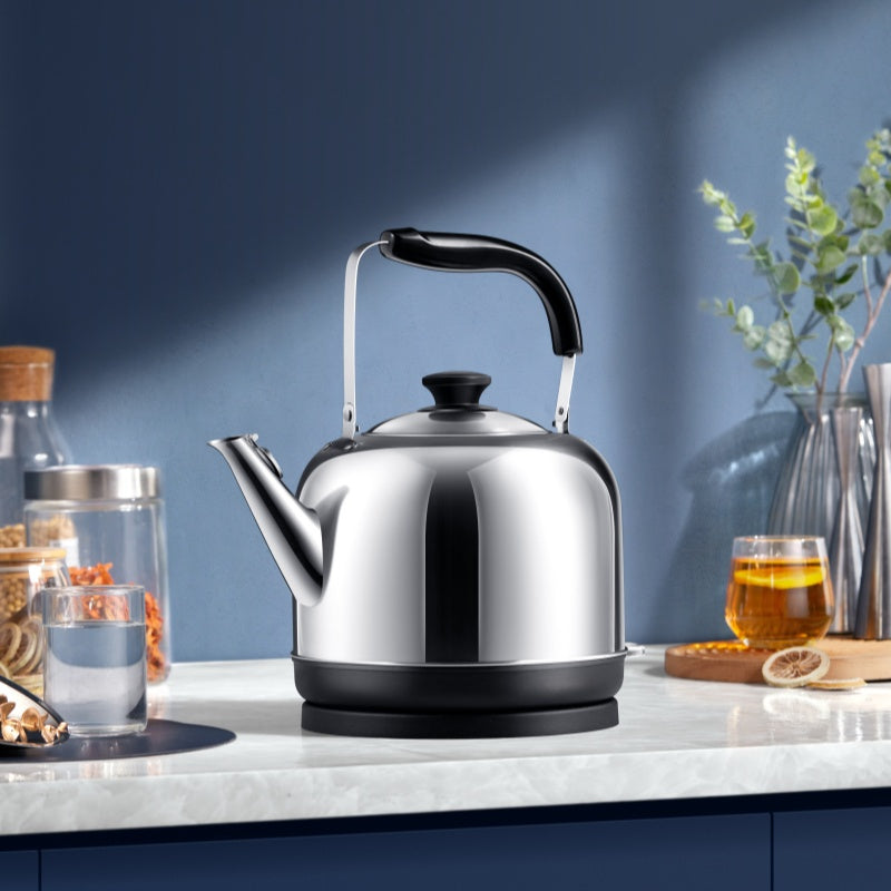 Durable 304 Stainless Steel Electric Kettle with Safe Operation Automatic Shut-off Customizable Color & Logo for Household Use