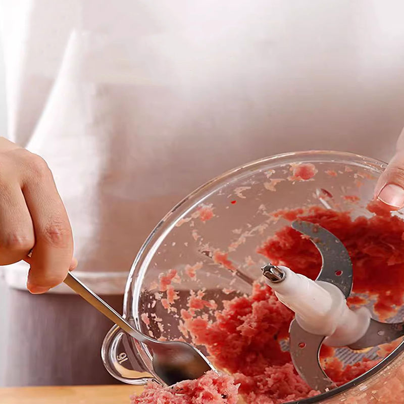 Wholesale Mini Portable Rechargeable Thickened Glass Meat Grinder for Kitchen Household Electric Low-Noise Energy Efficient