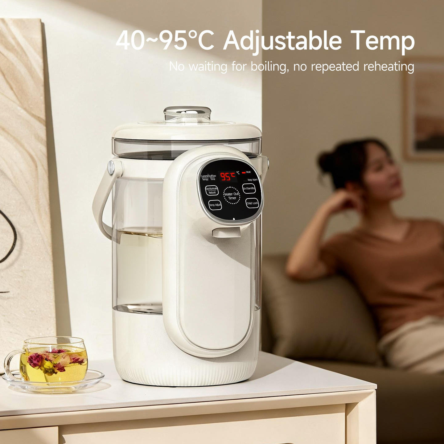 3.5L Smart Constant Temperature Water Dispenser, Automatic Insulation All-in-One Electric Kettle & Thermos Bottle
