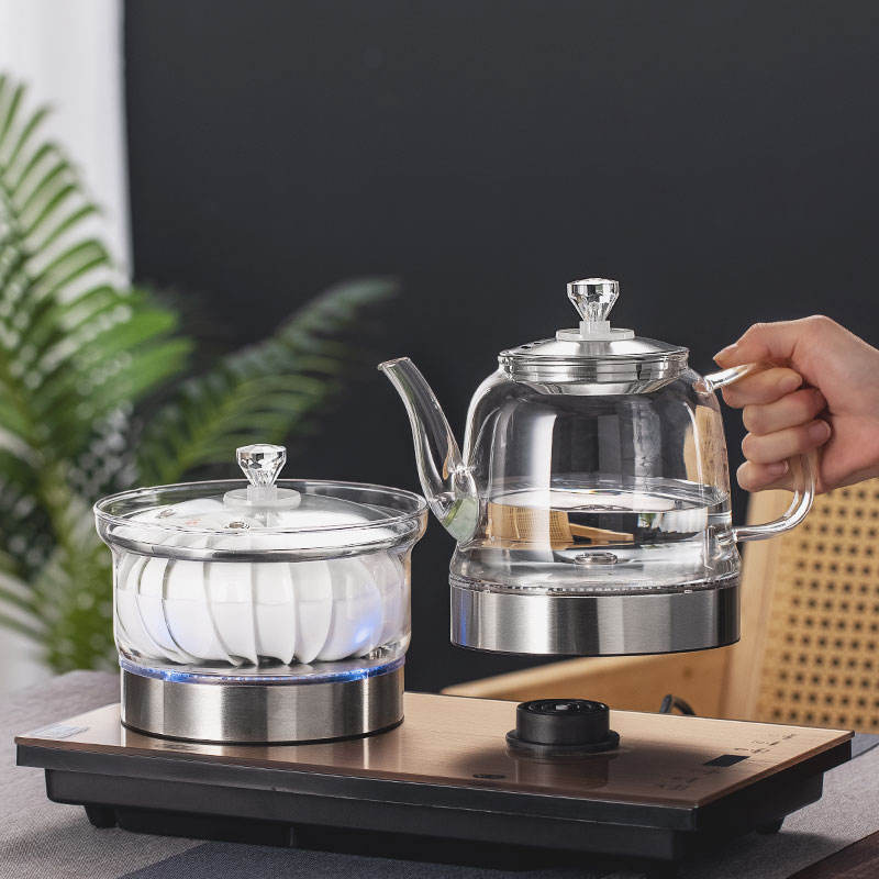 HK-10170 Double Pot Water Filling CE Certified 1.1L+800L Tea Lovers Reception Parlor Reception Electric Kettle