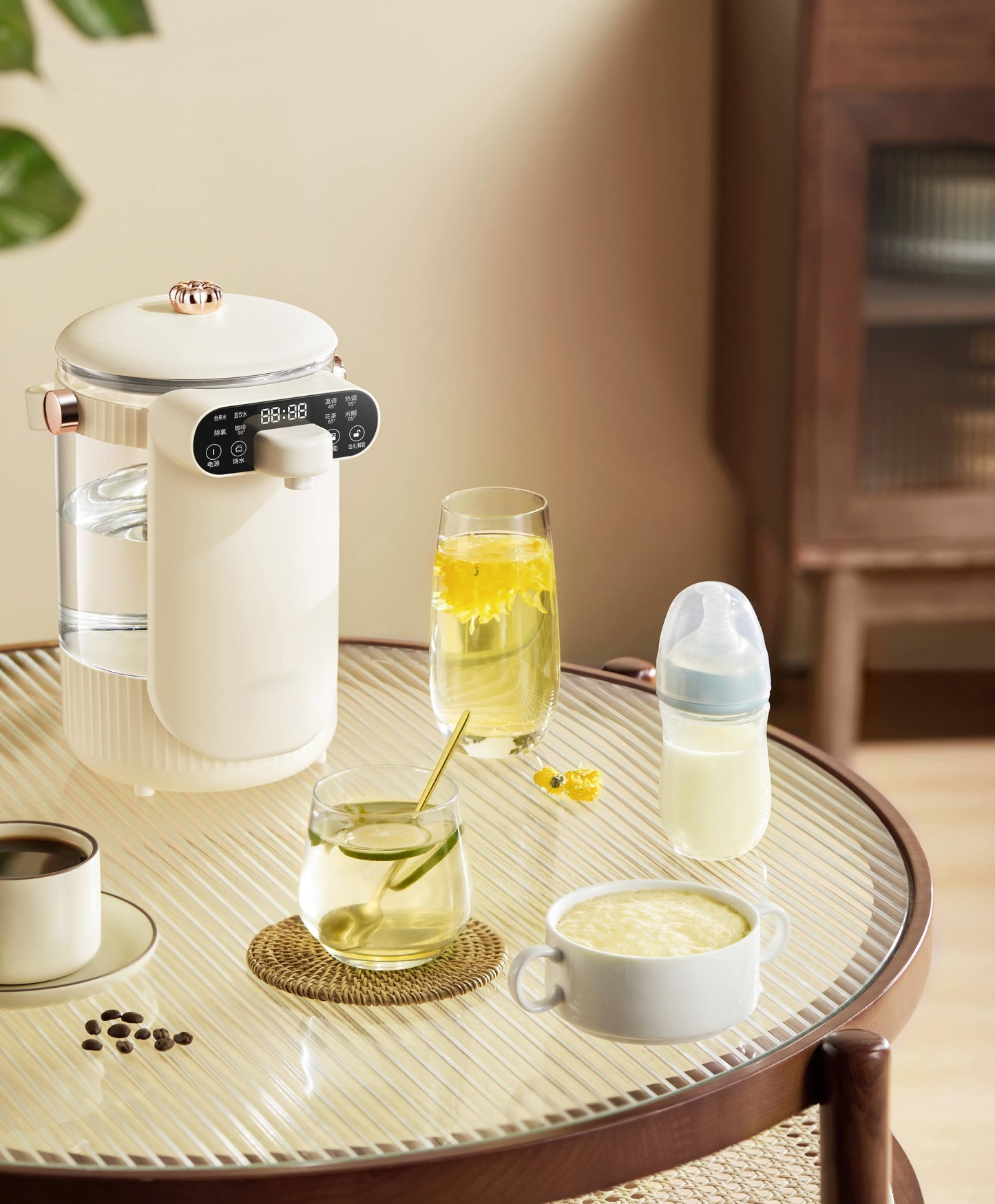 Borosilicate Glass Water Boiler and Warmer, Water Dispenser & Warmer, Electric Kettle with Accurate Temperature Control