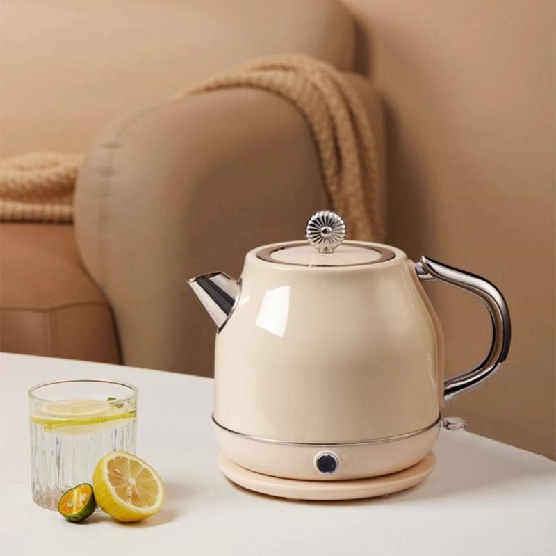 Lianjiang 304 Stainless Steel Electric Kettle 1500W 1.5L Capacity Automatic Shut-Off for Home & Car Use