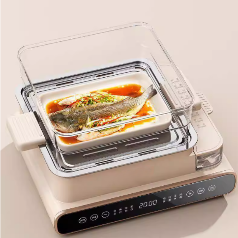 Multi-functional Electric Steamer Fast Steam Surrounding Heating Timer Large Capacity Household Use 3-Layer Stainless Stee