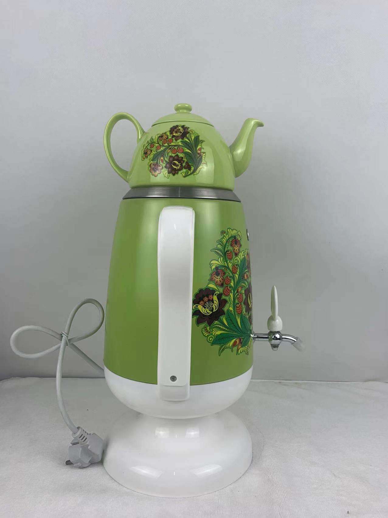 3.5L Green Samover Electric Water Kettle Low Price Stainless Steel Home Appliance Cordless Electric Kettle for Water Heating