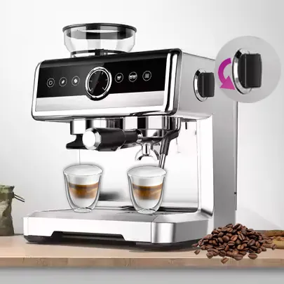 Commercial Intelligent Temperature Control Stainless Steel Bean to Cup One Touch Espresso Coffee Maker