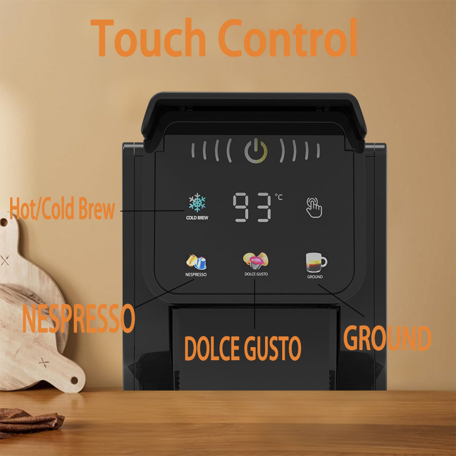 3-in-1 Dolce Nesp Capsule Coffee Maker Multifunctional Espresso Machine Electric Plastic for Home Use