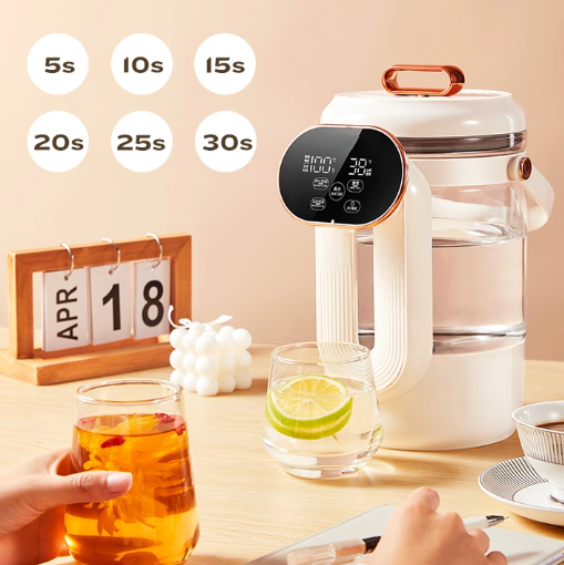 Multifunction Electric Kettle Portable Temperature Regulation High Borosilicate Glass Kettle for Kitchen Use Electric Thermo Pot