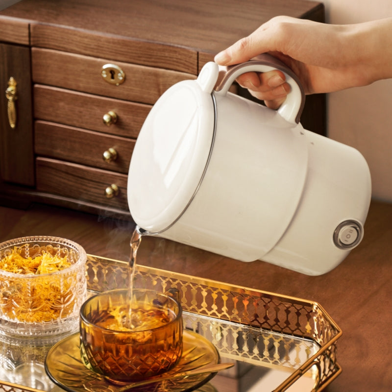 0.8L 600W 304 Stainless Steel Cordless Foldable Electric Kettle with Automatic Shut-off Portable Household Travel Kettle