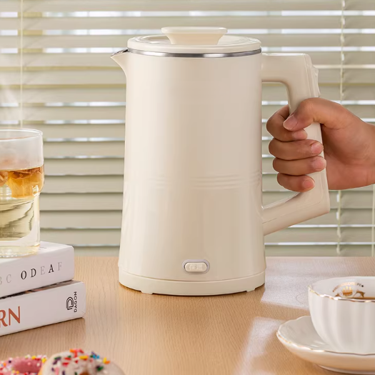 Electric Kettle Fast Boiling Water Heater for Coffee or Tea BPA Free with Water Level Gauge Boil-Dry Protection Indicator Light