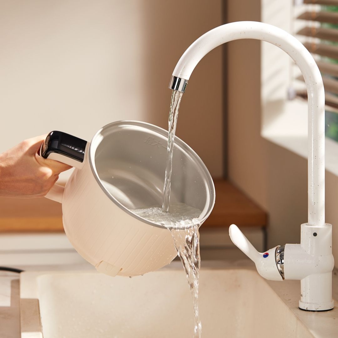 Portable Double Multifunctional Mini Electric Hot Pot Frying Pan 1.5L Battery Glass Cover Steamer Automatic 304 Stainless Hote