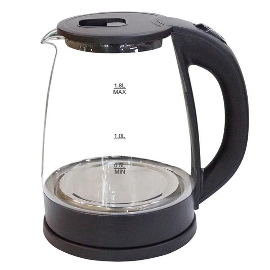 Wholesale Lower Price Borosilicate Glass 1.8L Electric Kettle 1500W Beautiful Blue Indicator Faster Boiling