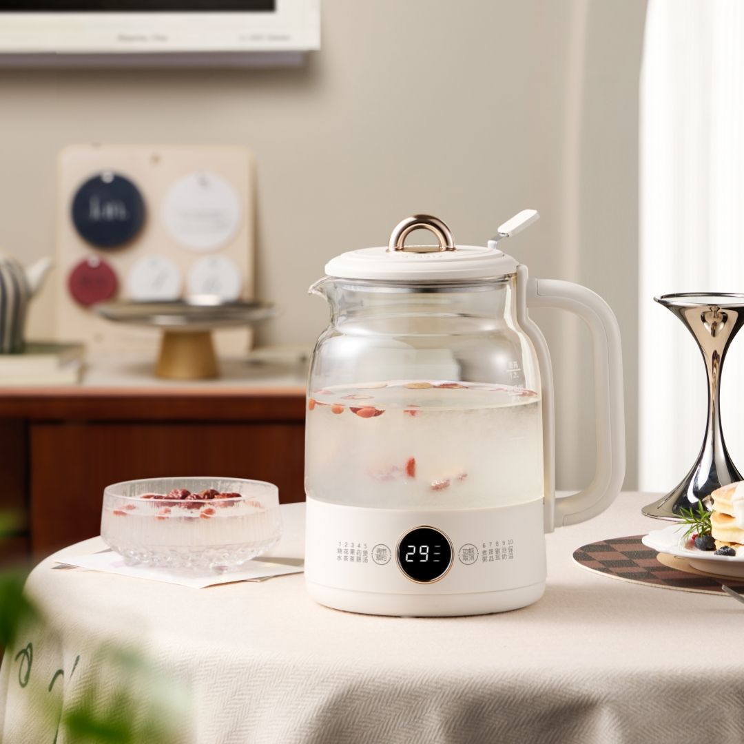 Multi-function Stainless Steel 304 Cordless Electric Kettle Mechanical Control Automatic Shut-off Temperature Settings Household
