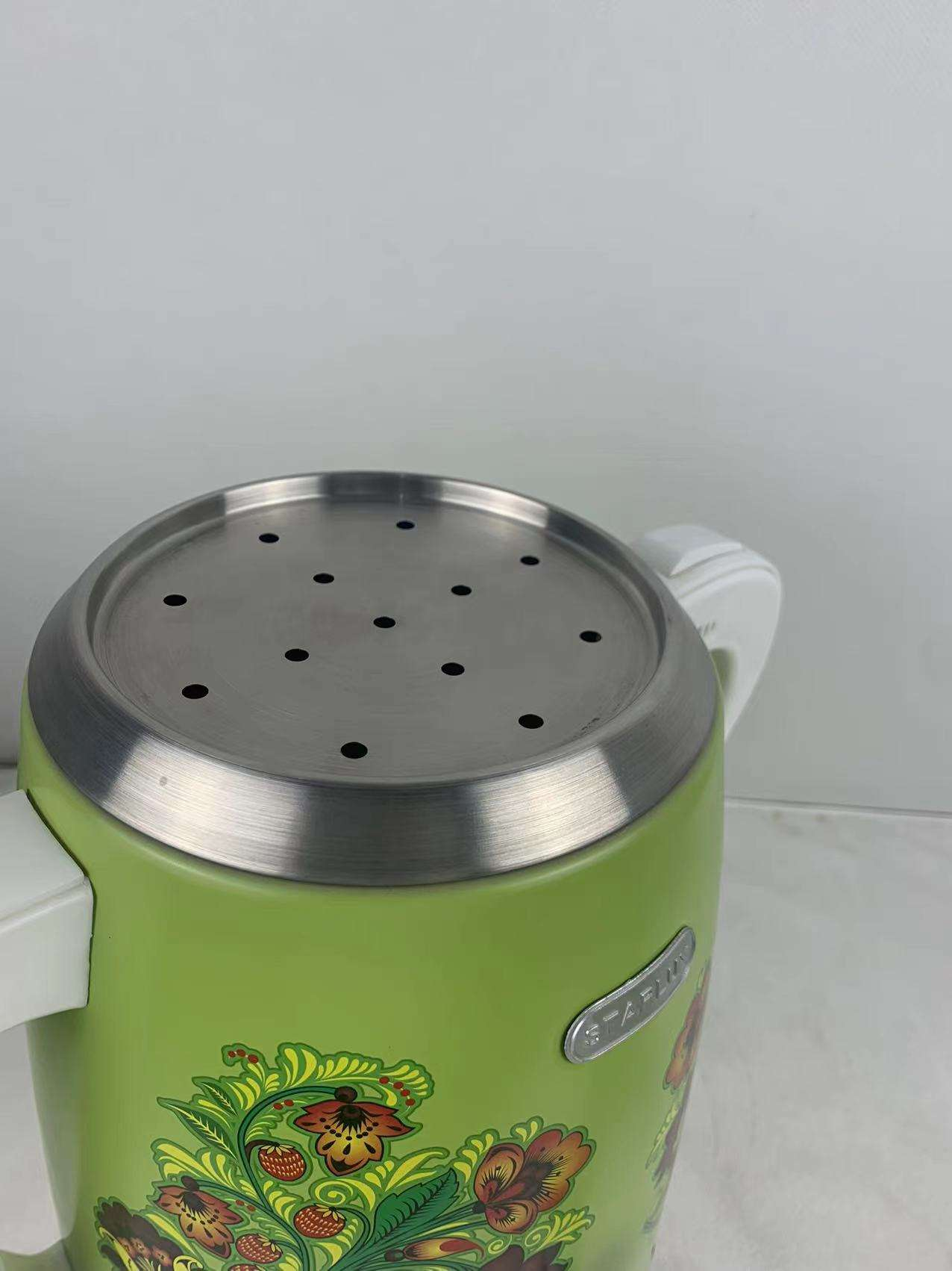 3.5L Green Samover Electric Water Kettle Low Price Stainless Steel Home Appliance Cordless Electric Kettle for Water Heating