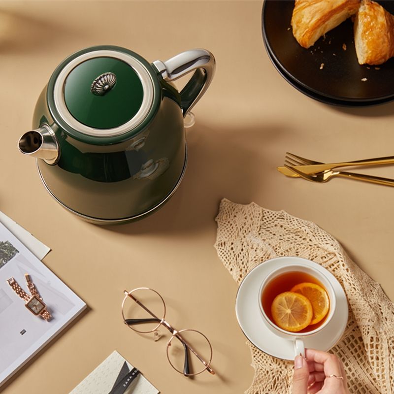 Lianjiang 304 Stainless Steel Electric Kettle 1500W 1.5L Capacity Automatic Shut-Off for Home & Car Use