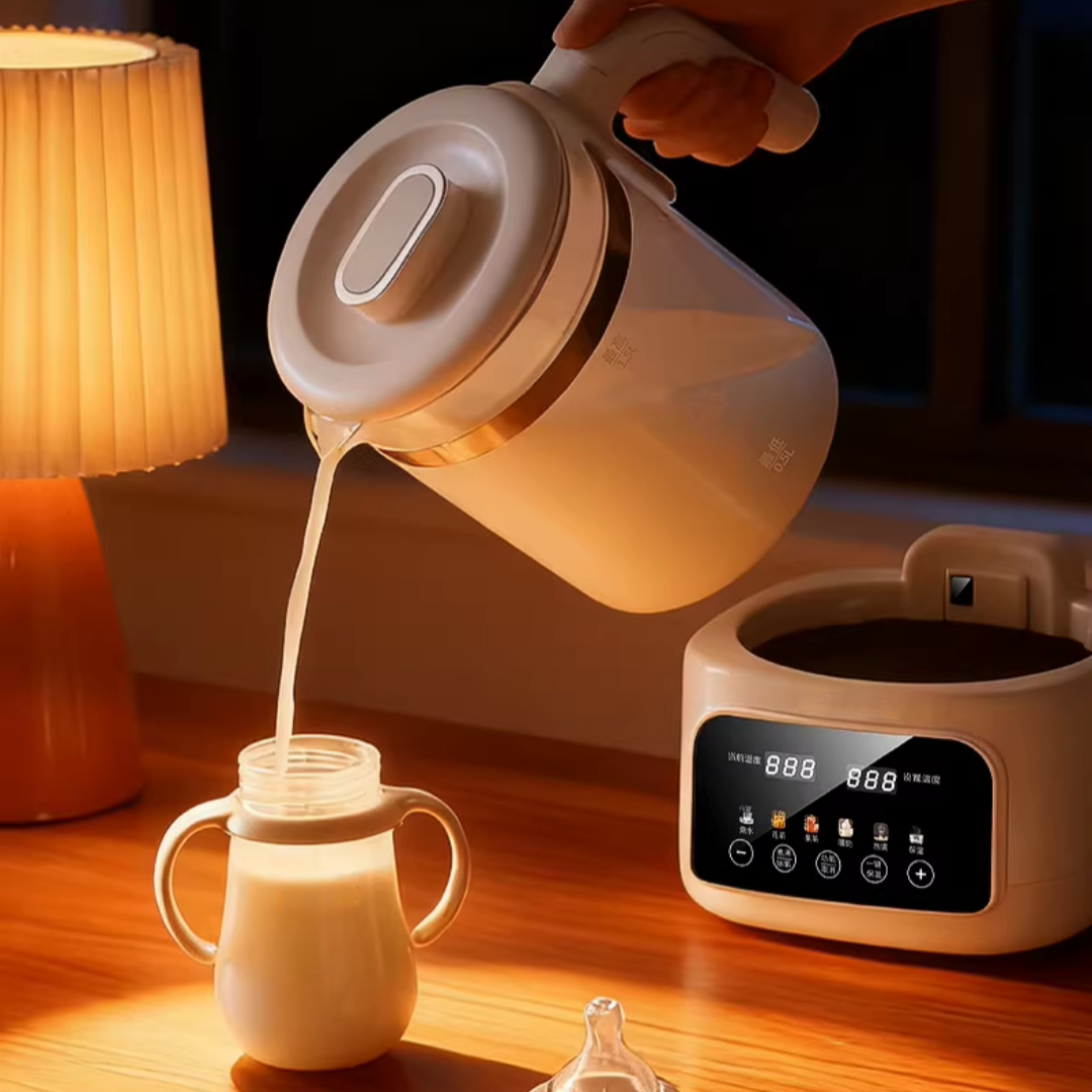 Multifunctional Stainless Steel Borosilicate Glass Electric Kettle Cordless Temperature Control for Formula Feeding