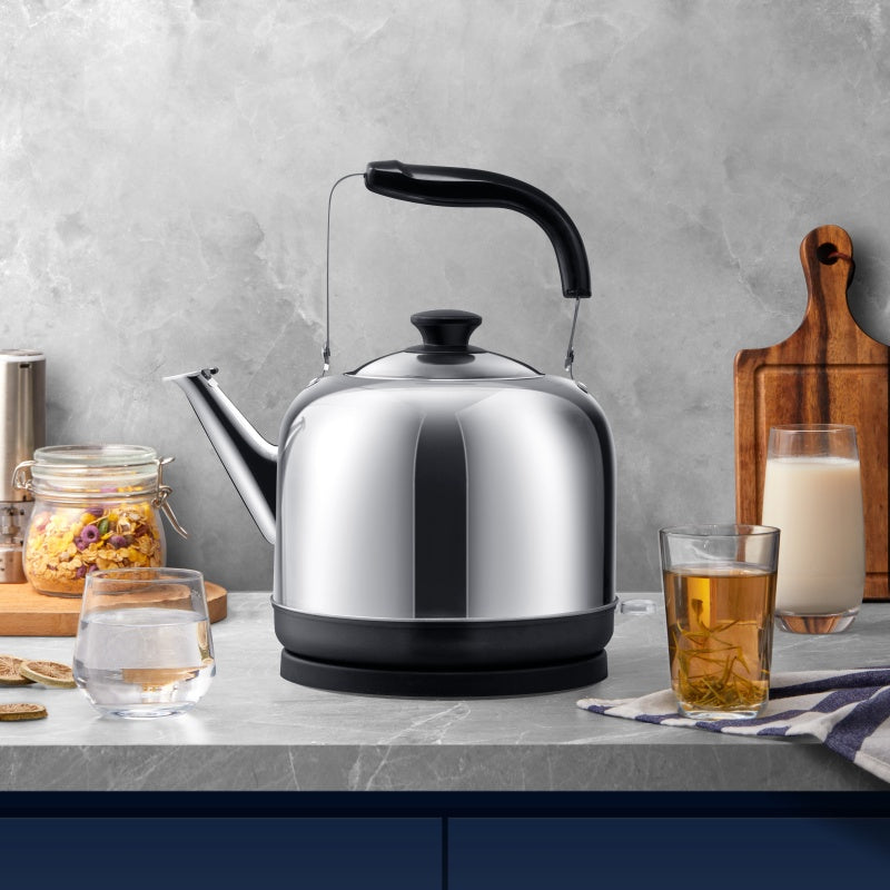 Durable 304 Stainless Steel Electric Kettle with Safe Operation Automatic Shut-off Customizable Color & Logo for Household Use