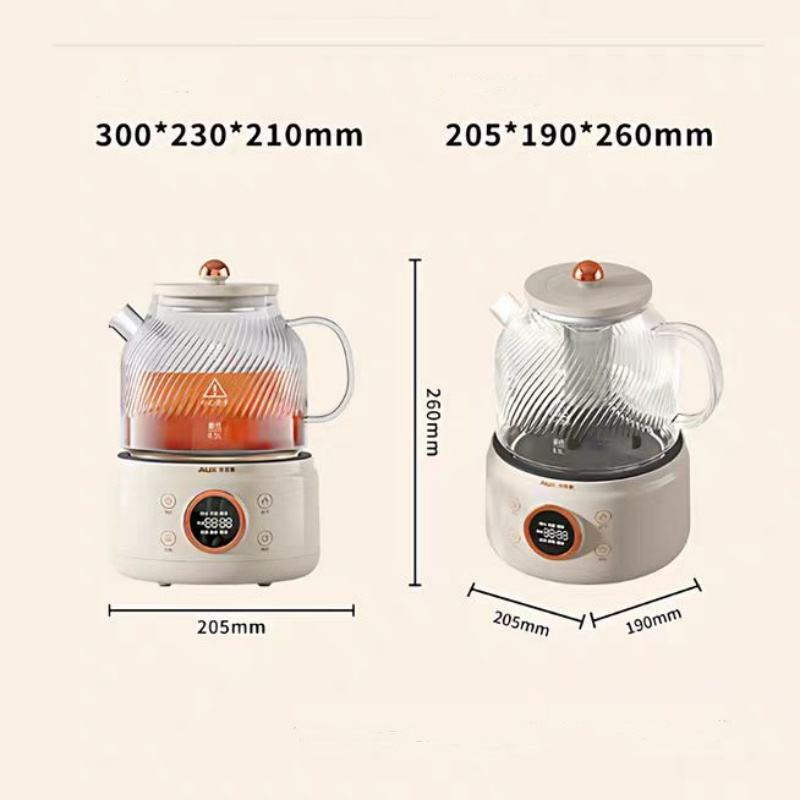 Transparent Glass Electric Kettle Temperature Controller Customizable Color Logo Household Use 1.1-1.5L Capacity 1500W Power