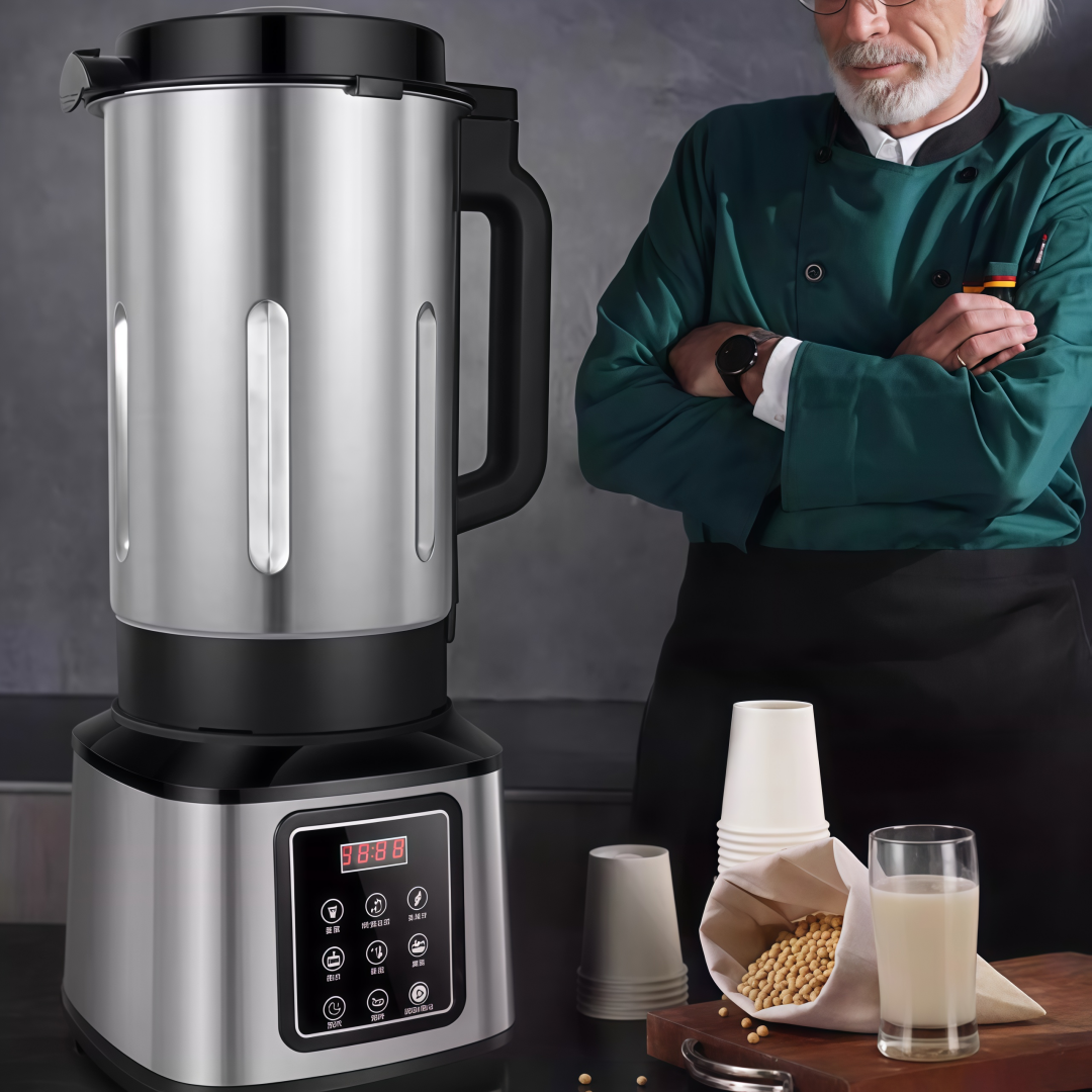 6L Commercial Stainless Steel Soybean Milk Maker Household Breakfast Shop Fully Automatic Grinding Cooking All-in-one No-boil