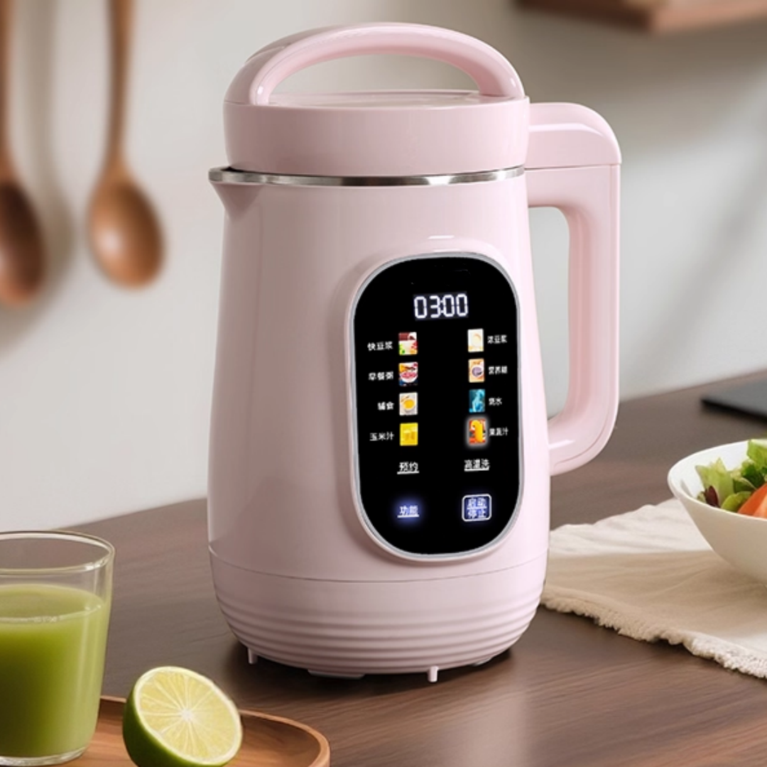 8 in 1 Stainless Steel Nut Milk Maker & Food Processor 1200ml Capacity Filter-Free for Soy Almond Oat Milk Soup Household Use