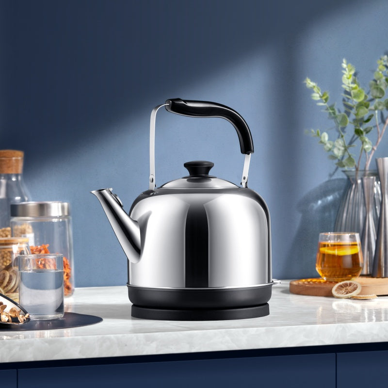 Durable 304 Stainless Steel Electric Kettle with Safe Operation Automatic Shut-off Customizable Color & Logo for Household Use